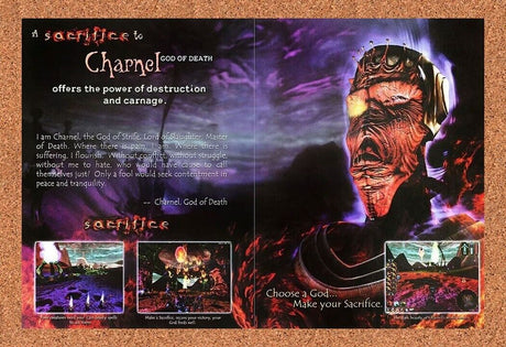 Sacrifice PC Original 2002 Ad Authentic Windows Fantasy RTS Video Game Promo v2