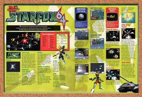 1997 Star Fox 64 N64 Original Advertisement / Retro Wall Art v1