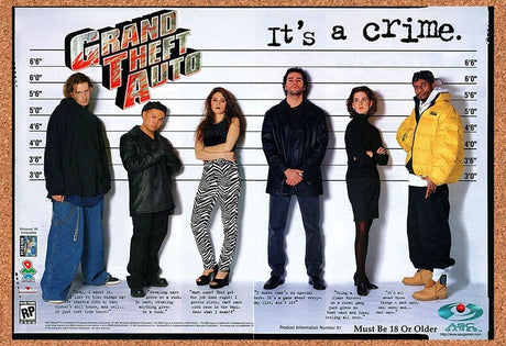 1997 Grand Theft Auto PC Original Advertisement / Retro Wall Art v1