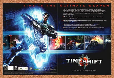 TimeShift PC Original 2006 Ad Authentic GameSpy Video Game Wall Art Promo