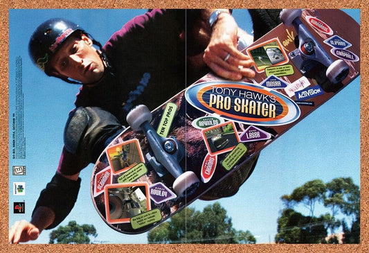 1998 Tony Hawks Pro Skater N64 Original Advertisement / Retro Wall Art v2
