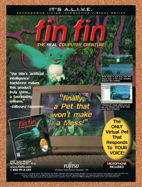 1997 Fin Fin PC Original Advertisement / Retro Promo v1
