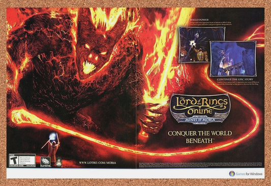Lord Of The Rings Mines Of Moria Original 2007 Ad Authentic Video Game Promo
