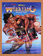 1990 Tecmo World Wrestling NES Original Advertisement / Retro Wall Art v1