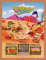 1995 Desert Demolition Staring Road Runner And Wile E Coyote Genesis Original Ad