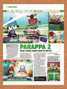 2001 Parappa The Rapper 2 PS2 Original Advertisement / Retro Promo vr2