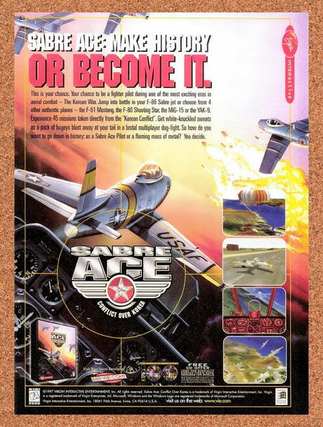 1997 Sabre Ace PC Original Advertisement / Retro Promo v2