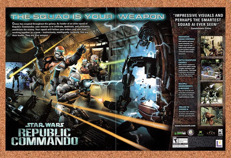 2005 Star Wars Republic Commando PC Original Advertisement / Retro Promo v1