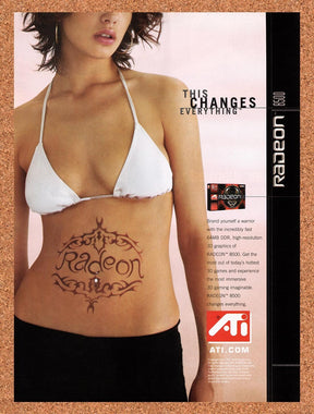 2001 ATI Radeon 8500 Graphics Original Advertisement / Retro Promo v9