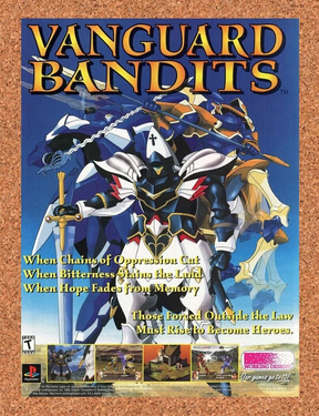 Vanguard Bandits PS1 Original 1999 Sony Authentic Working Designs Game Promo