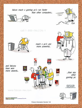 1998 Falcon Northwest Mach V Original Advertisement / Retro Wall Art v13