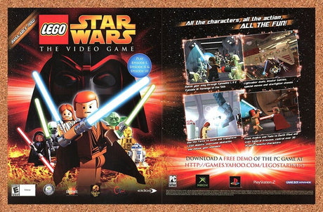 Lego Star Wars PS2 Original 2005 Print Ad Authentic Eidos Video Game Promo