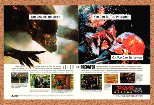 Alien Vs Predator Atari Jaguar Original 1993 Ad Authentic Video Game Promo