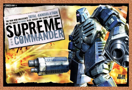 Supreme Commander PC Original 2005 Vintage Ad - Video Game Review Promo