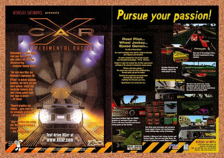 1997 XCar Experimental Racing PC Original Advertisement / Retro Promo v3