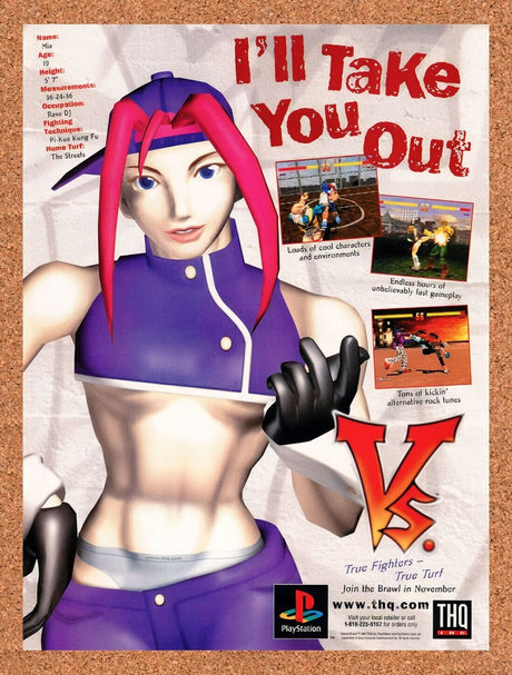 1997 Vs PS1 Original Advertisement / Retro Wall Art v1