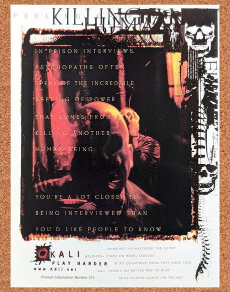 Okali PC Original 1999 Ad Authentic Survival Horror Video Game Promo