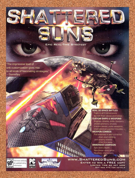 2008 Shattered Suns PC Original Advertisement / Retro Promo v1