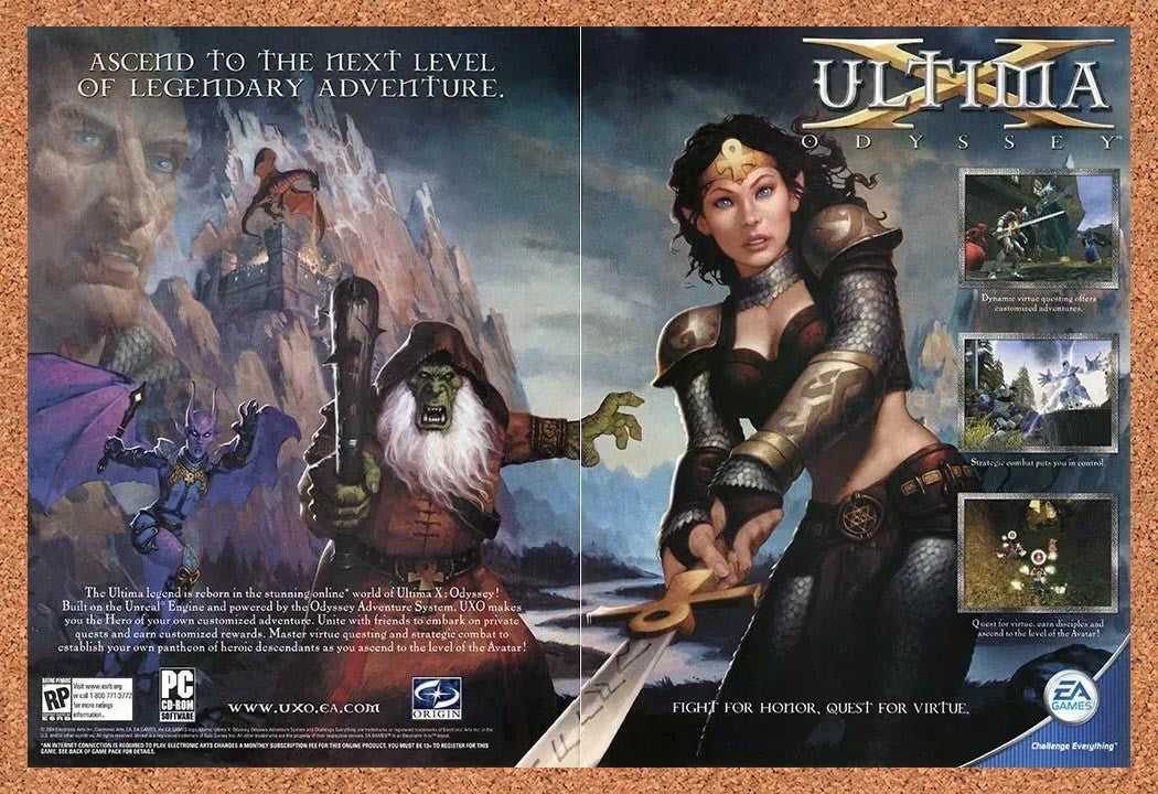 2004 Ultima X Odyssey PC Original Advertisement / Retro Promo v1