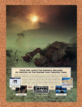 Star Wars Empire Strikes Back NES Original 1992 Ad Authentic Game Promo