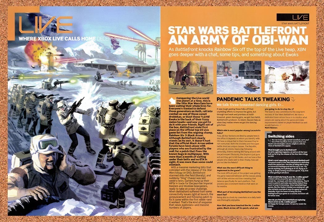 2004 Star Wars Battlefront Xbox Original Advertisement / Retro Promo vr4