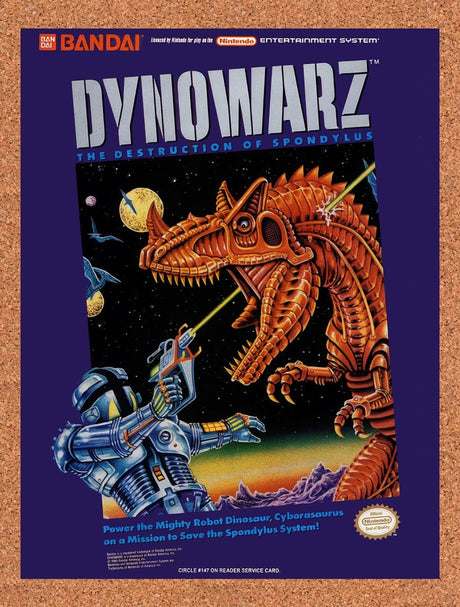 1990 Dynowarz The Destruction Of Spondylus NES Original Advertisement / Promo v2