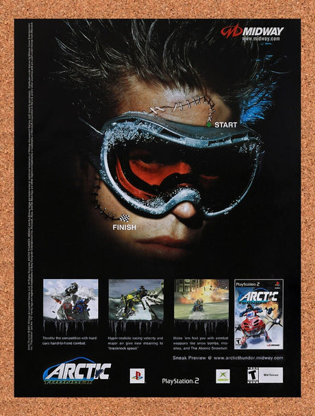 2001 Arctic Thunder PS2 Original Advertisement / Retro Wall Art v1