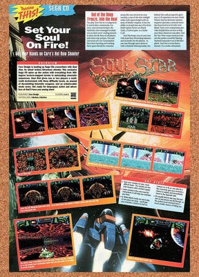 1994 Soul Star Sega CD Original Advertisement / Retro Wall Art v1