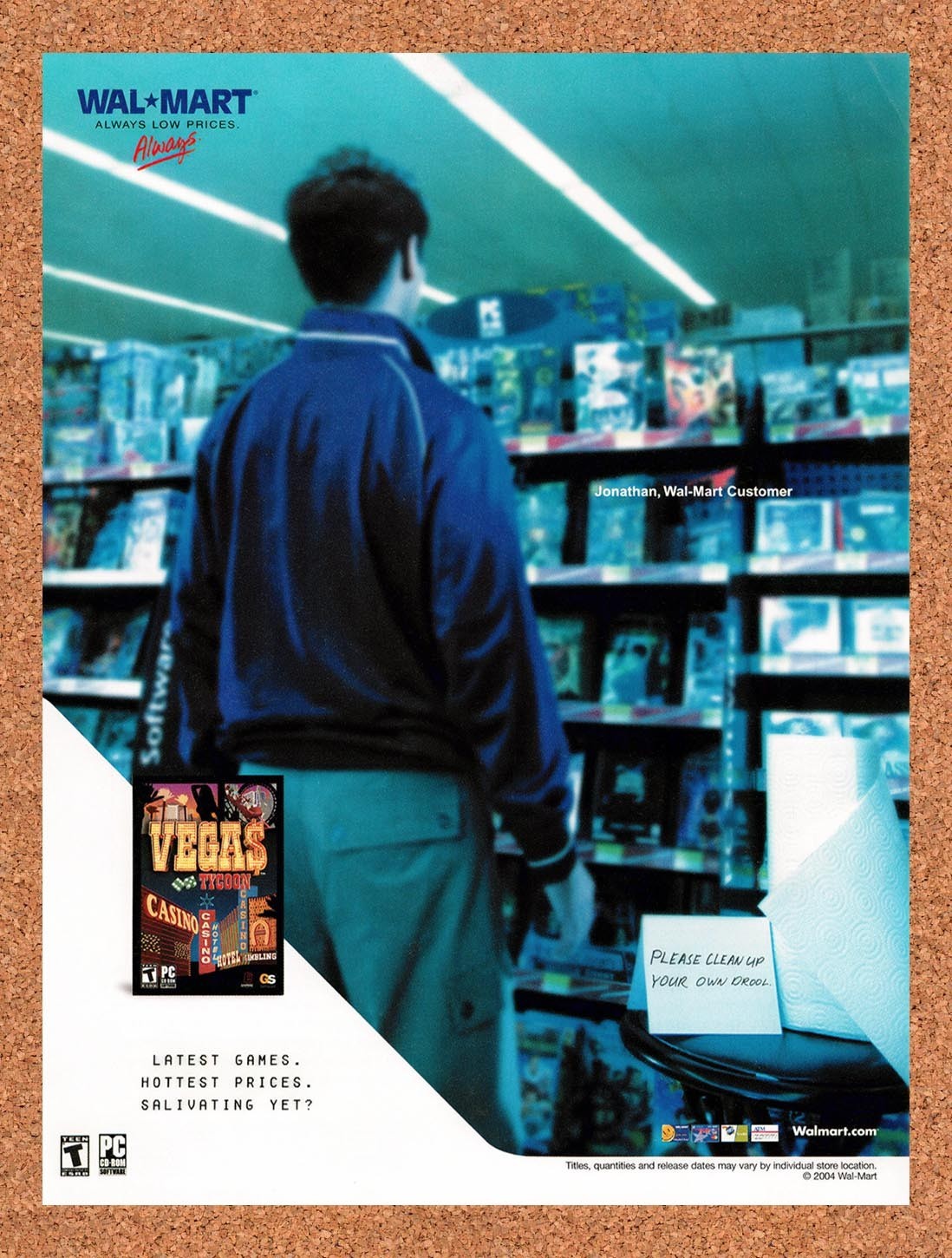 2004 Vegas Tycoon Wal-Mart Original Advertisement / Retro Promo v1
