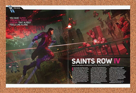 Saints Row 4 Xbox 360 IV Original 2014 Ad Authentic Preview Video Game Promo