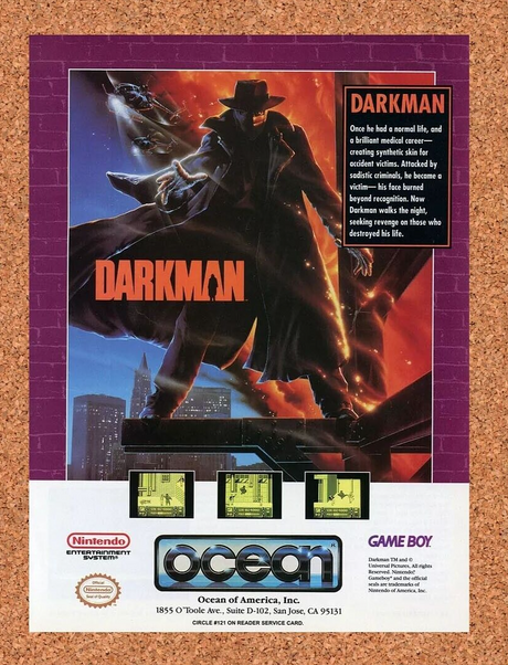 Darkman NES Original 1992 Ad Print Authentic Gameboy Video Game Promo