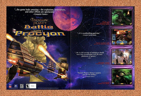 Treasure Planet Battle At Procyon PC Original 2005 Ad Authentic Video Game Promo