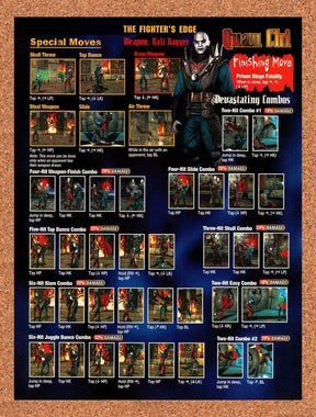 1998 Mortal Kombat 4 Quan Chi Arcade Moves Original Advertisement / Promo vr5