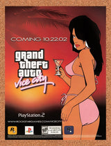 2002 Grand Theft Auto Vice City PS2 Original Advertisement / Retro Promo v5