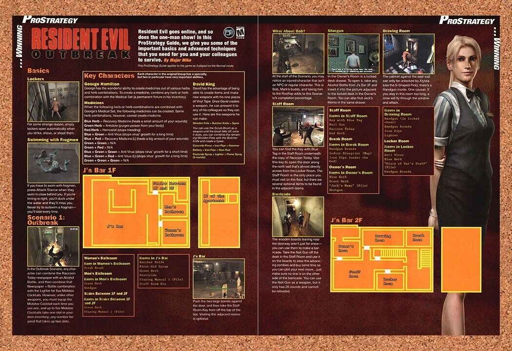 Original 2004 Resident Evil Outbreak PS2 Vintage Ad - Video Game Promo 5