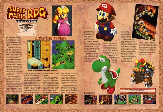 1994 Super Mario RPG Japanese Preview Original Advertisement / Retro Wall Art v