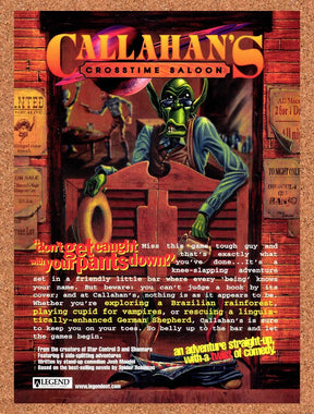 1997 Callahans Crosstime Saloon PC Original Advertisement / Retro Promo v2