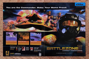 1999 Battlezone II Combat Commander PC Original Ad / Retro Wall Art v2