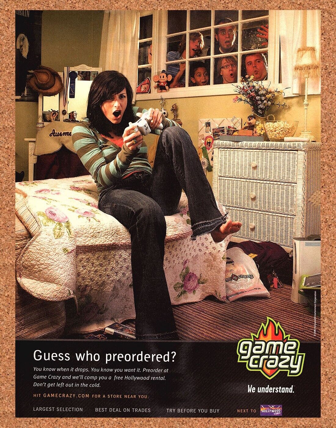 Game Crazy Original 2006 Print Ad Authentic Video Game Rental Store Promo