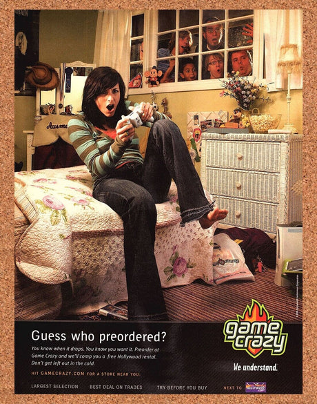 Game Crazy Original 2006 Print Ad Authentic Video Game Rental Store Promo