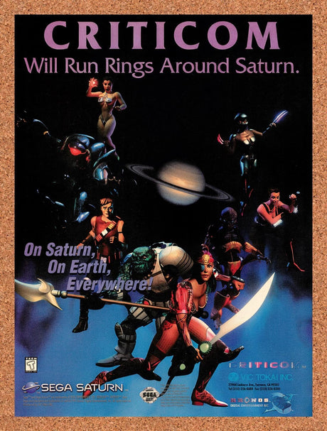 1996 Criticom Saturn Original Advertisement / Retro Wall Art v2