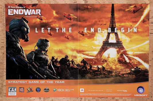 2007 Tom Clanc'y EndWar Xbox 360 Original Advertisement / Retro Wall Art v1