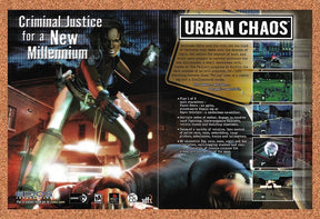 2000 Urban Chaos PS1 Original Advertisement / Retro Promo v4