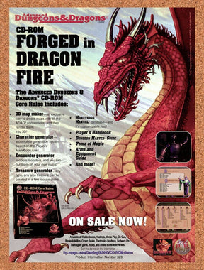 Advanced Dungeons And Dragons PC Original 1997 Ad Authentic Video Game Promo