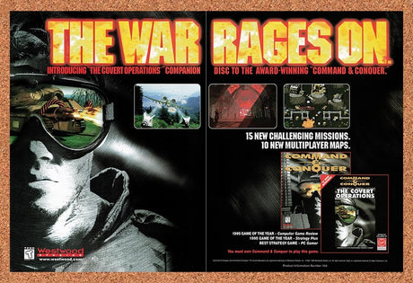 1996 Command & Conquer Covert Operations PC Original Advertisement / Promo v1