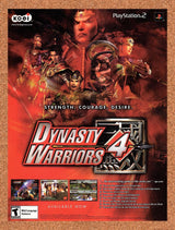 2003 Dynasty Warriors 4 PS2 Original Advertisement / Retro Promo v2