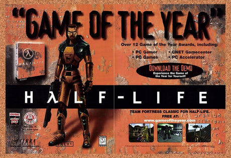 1999 Half-Life GOTY Original Advertisement / Retro Promo v10