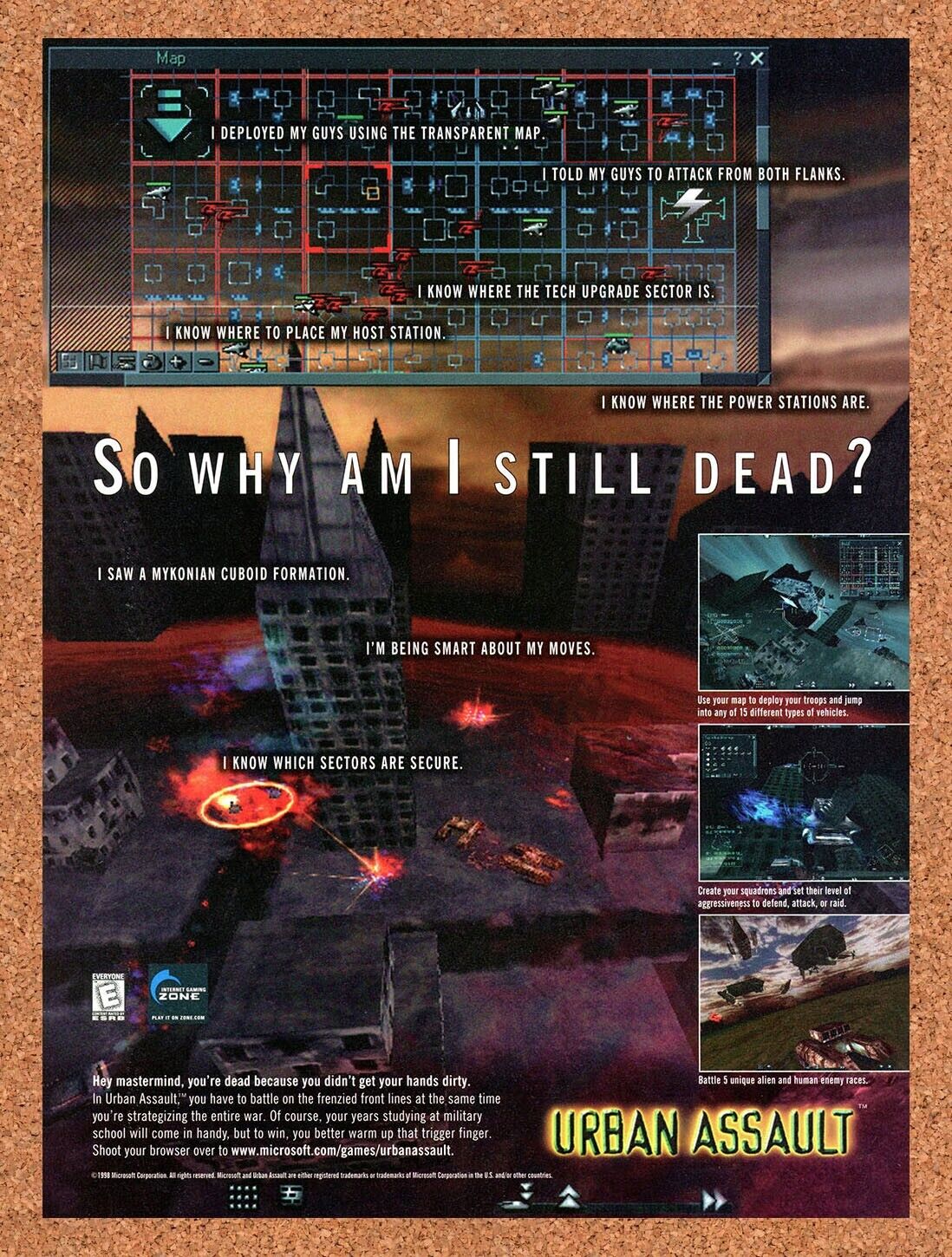 Urban Assault PC Original 2000 Ad Authentic Online FPS Strategy Video Game Promo