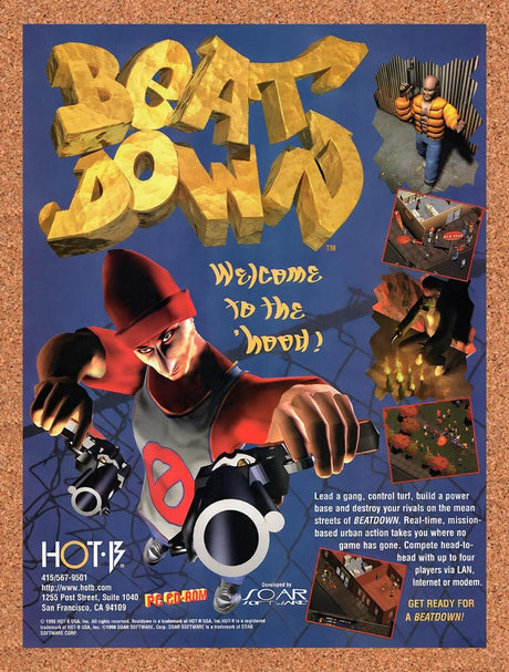 1999 Beat Down PC Original Advertisement / Retro Wall Art v2