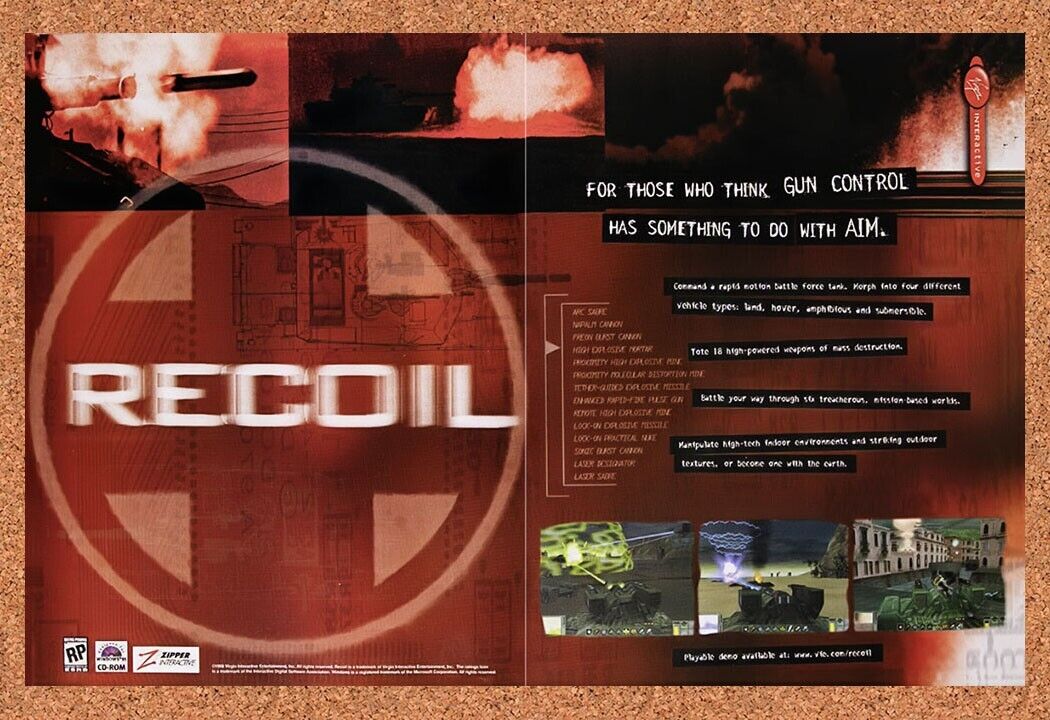 1998 Recoil PC Original Advertisement / Retro Wall Art v2